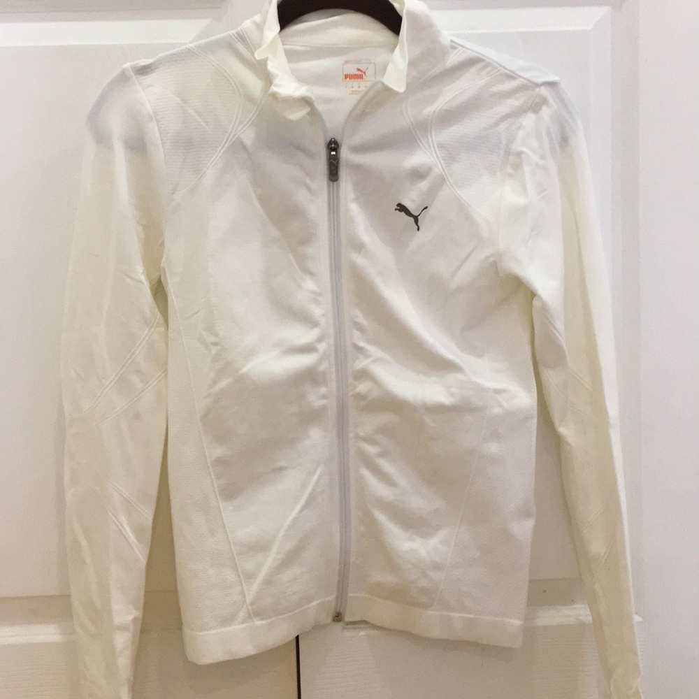 Puma stretch white jacket